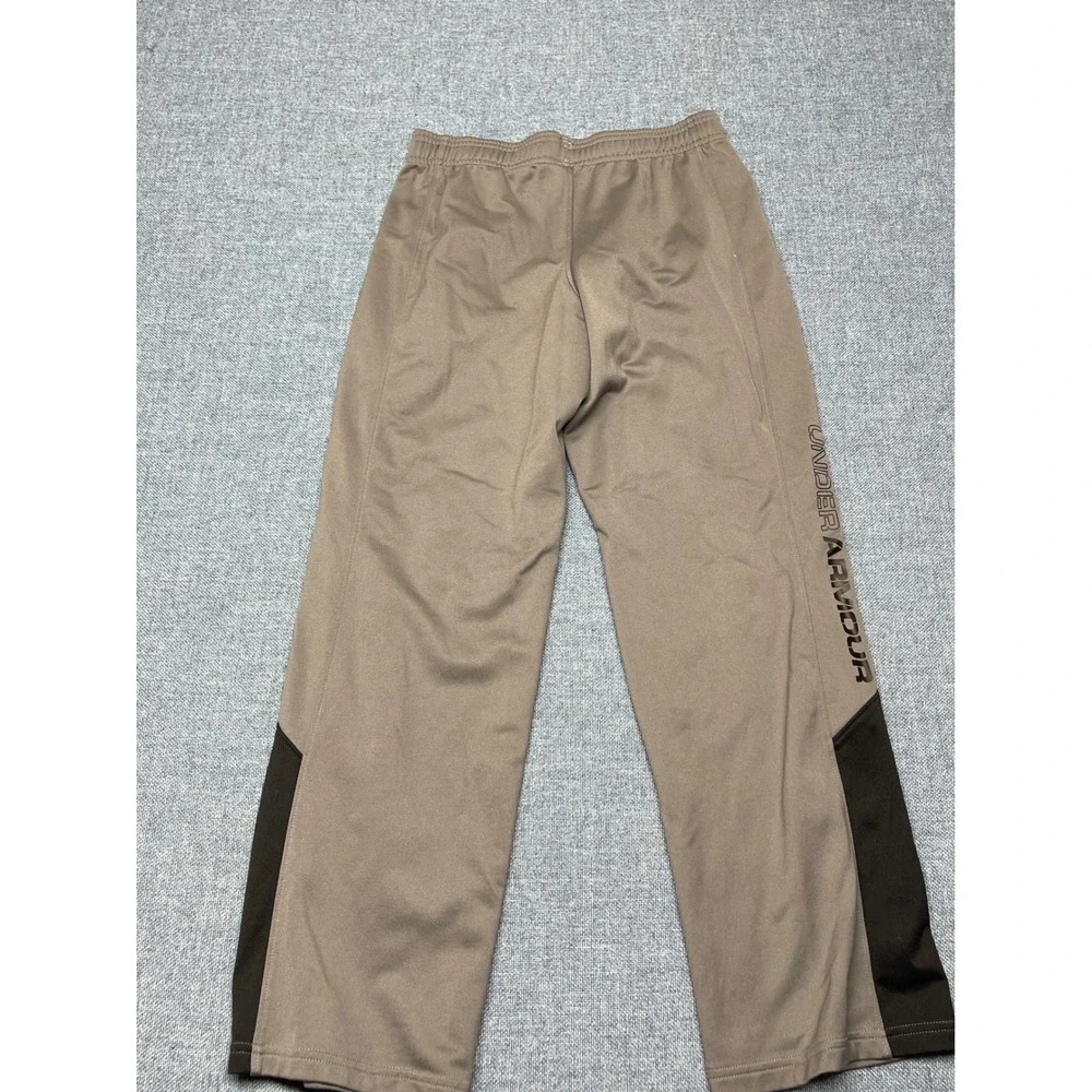 Under Armour Boys Gray Black Loose Fit Athletic Training Pants YLG Large